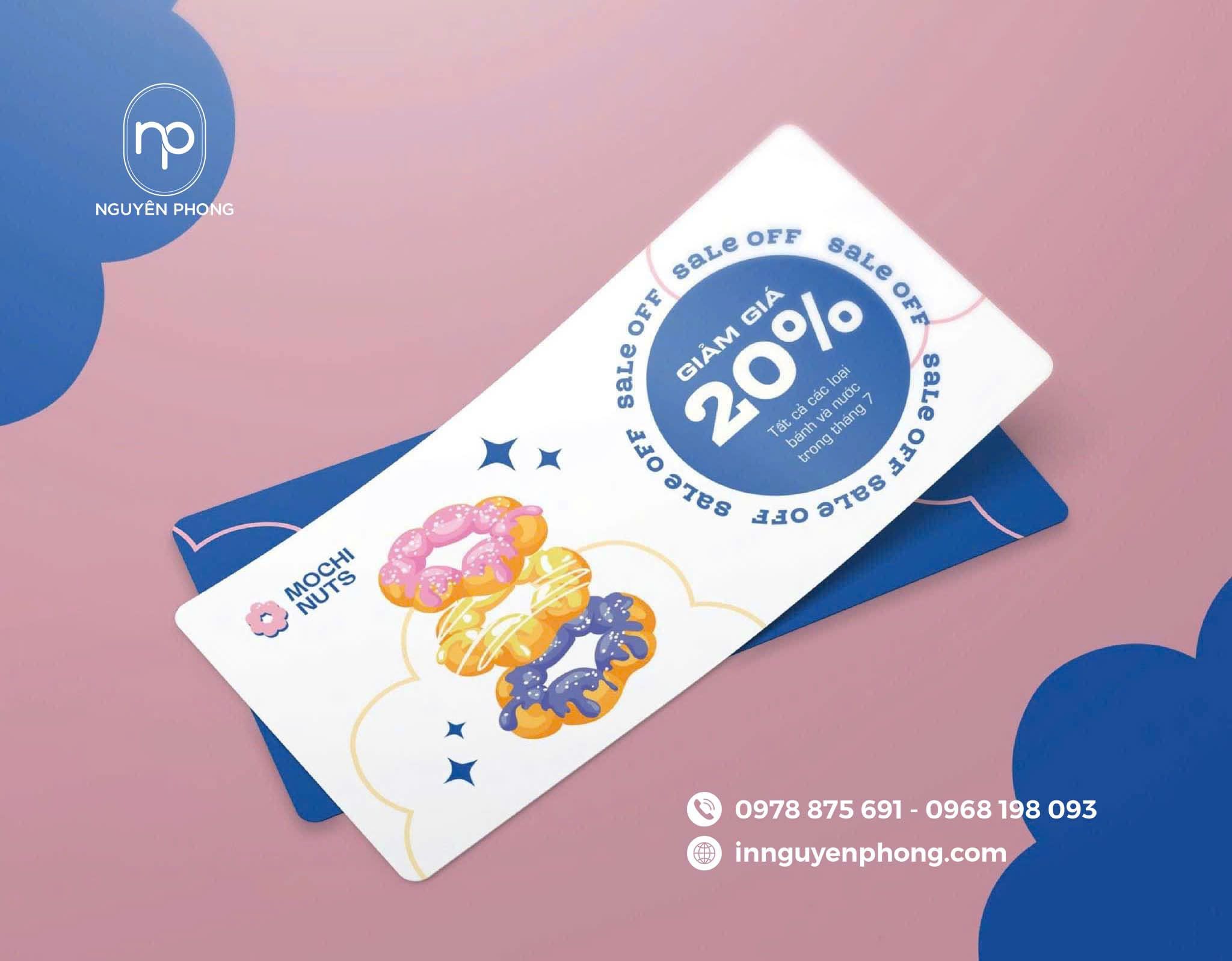 Màu sắc ngọt ngào cho các thiết kế voucher tiệm bánh